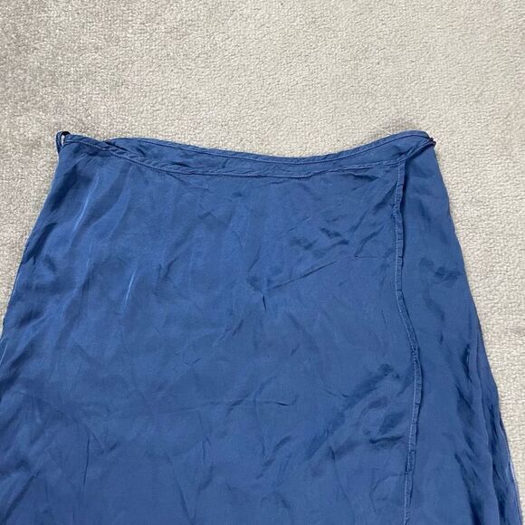 Michael Stars Women’s Small Blue Adjustable Tie Wrap Midi Skirt NWOT - Picture 2 of 5